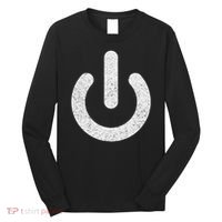 Power Symbol Button Switch Standby Icon Halloween Costume Long Sleeve Shirt thumb 0