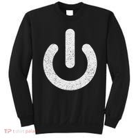 Power Symbol Button Switch Standby Icon Halloween Costume Sweatshirt thumb 0