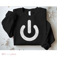 Power Symbol Button Switch Standby Icon Halloween Costume Sweatshirt thumb 2