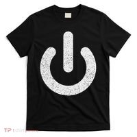 Power Symbol Button Switch Standby Icon Halloween Costume T-Shirt thumb 0