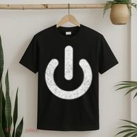 Power Symbol Button Switch Standby Icon Halloween Costume T-Shirt thumb 2
