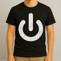 Power Symbol Button Switch Standby Icon Halloween Costume T-Shirt thumb 3