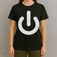 Power Symbol Button Switch Standby Icon Halloween Costume T-Shirt thumb 4