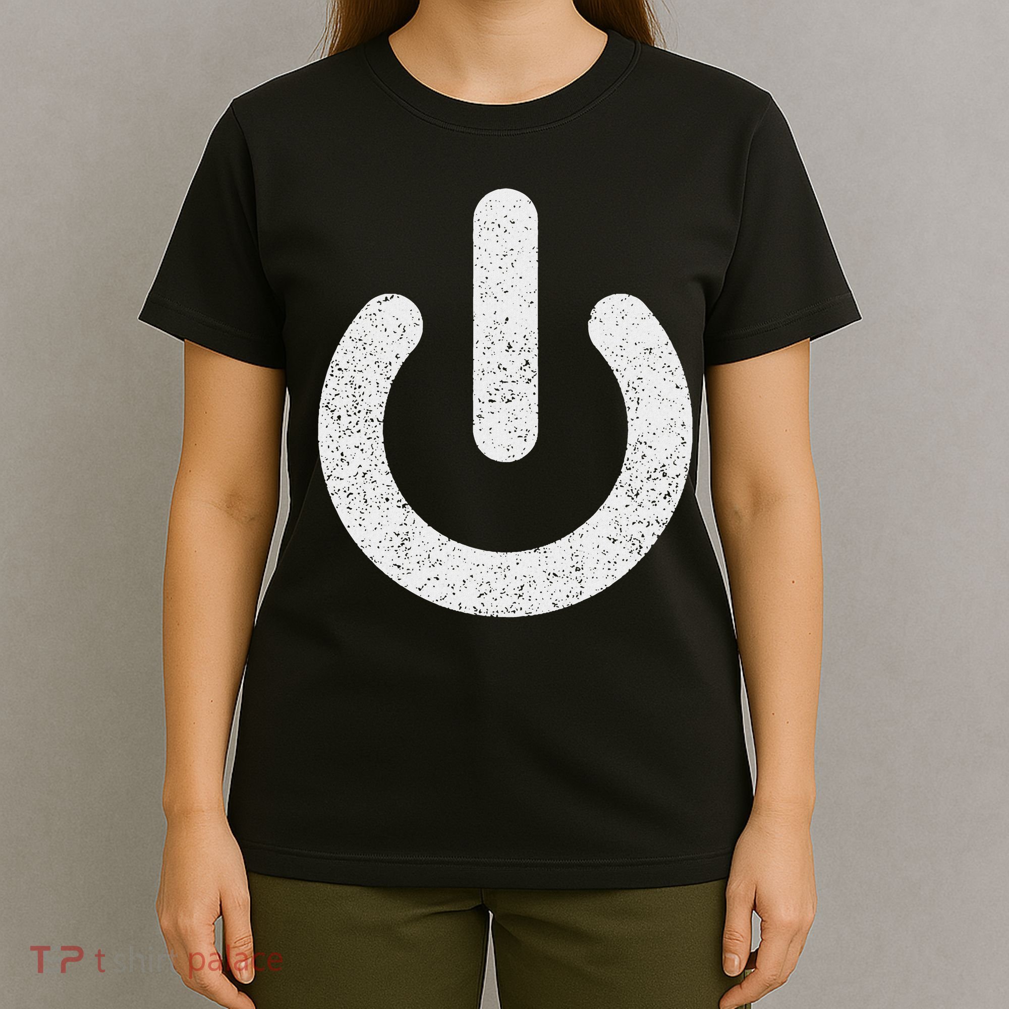 Power Symbol Button Switch Standby Icon Halloween Costume T-Shirt