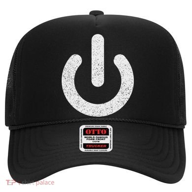 Power Symbol Button Switch Standby Icon Halloween Costume Hat
