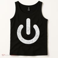Power Symbol Button Switch Standby Icon Halloween Costume Tank Top thumb 2