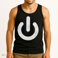 Power Symbol Button Switch Standby Icon Halloween Costume Tank Top thumb 3