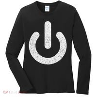 Power Symbol Button Switch Standby Icon Halloween Costume Women's Long Sleeve Shirt thumb 0