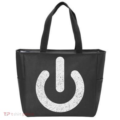 Power Symbol Button Switch Standby Icon Halloween Costume Tote Bag