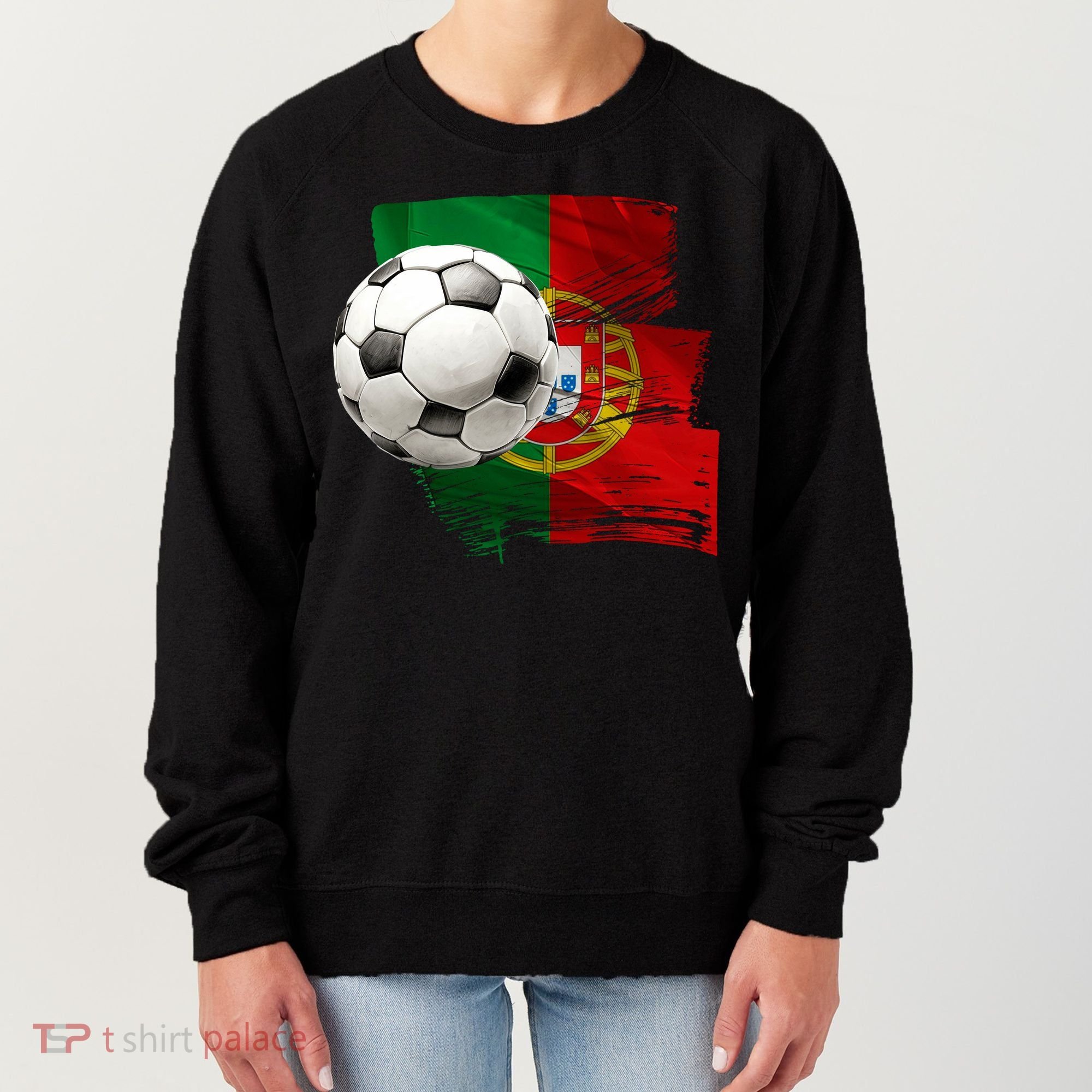 Portugal Soccer Ball Women's Sweatshirt