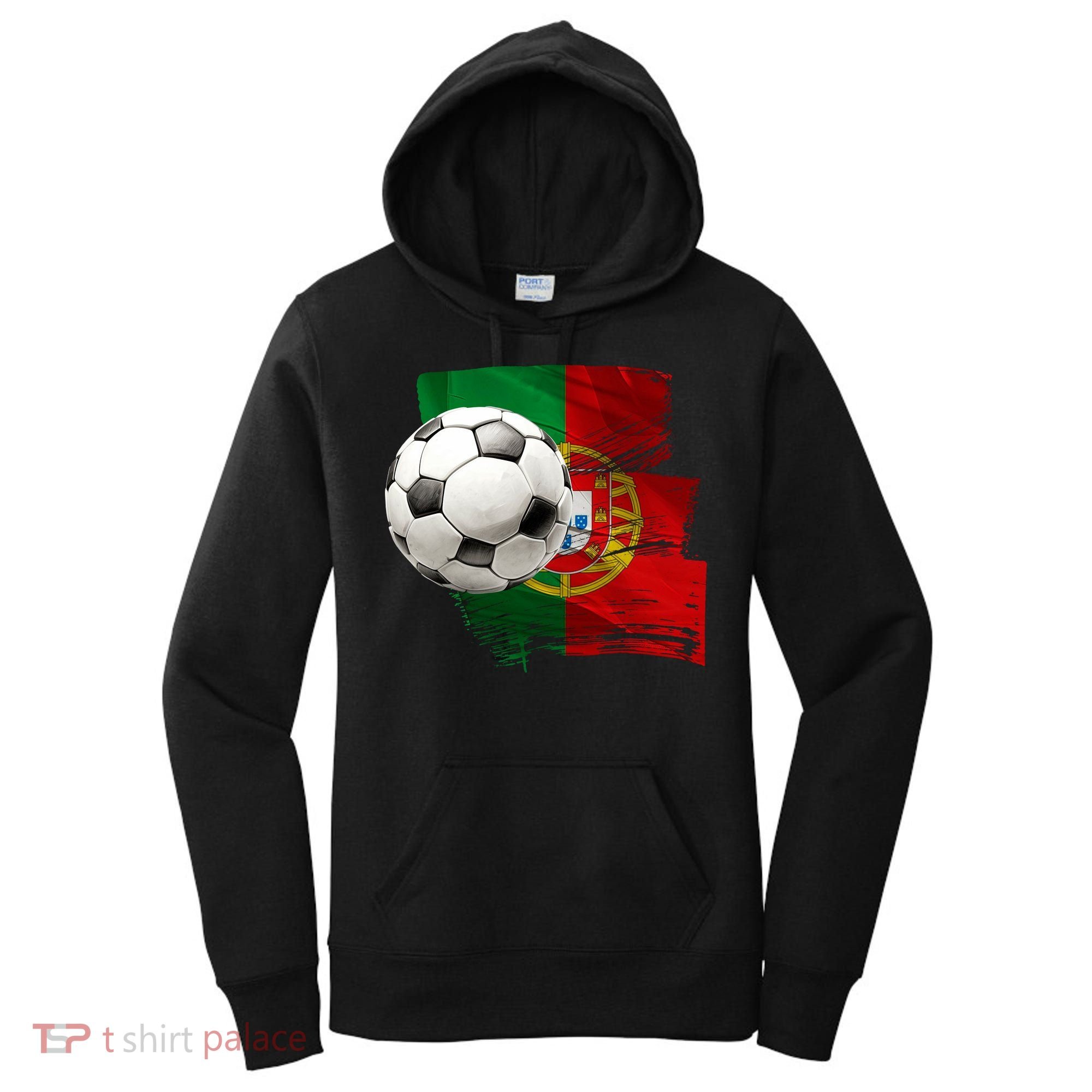 Portugal Soccer Ball Women's Hoodie