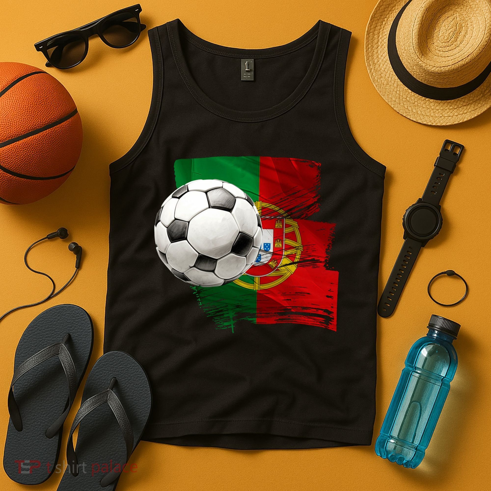 Portugal Soccer Ball Tank Top