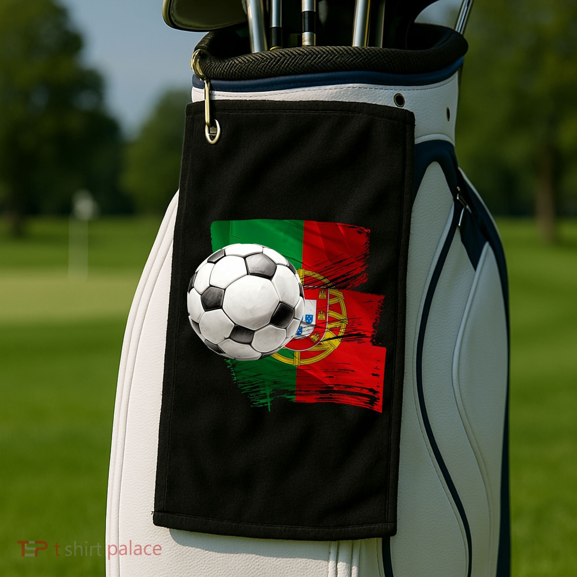 Portugal Soccer Ball Golf Towel