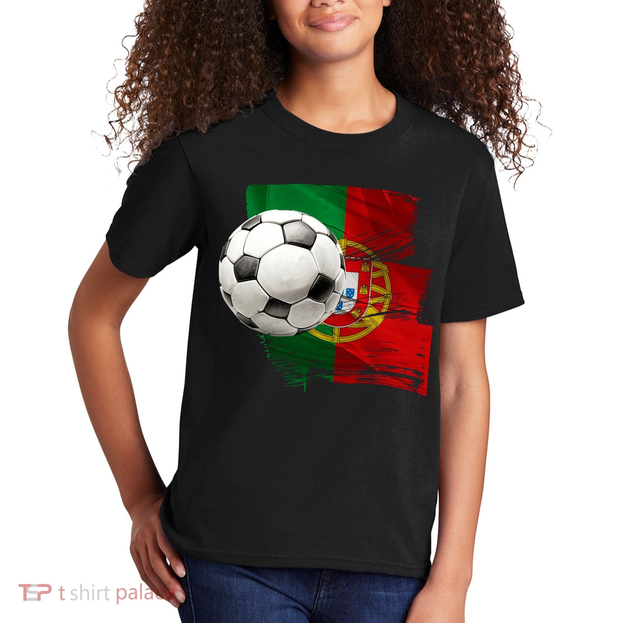 Portugal Soccer Ball Kids T-Shirt