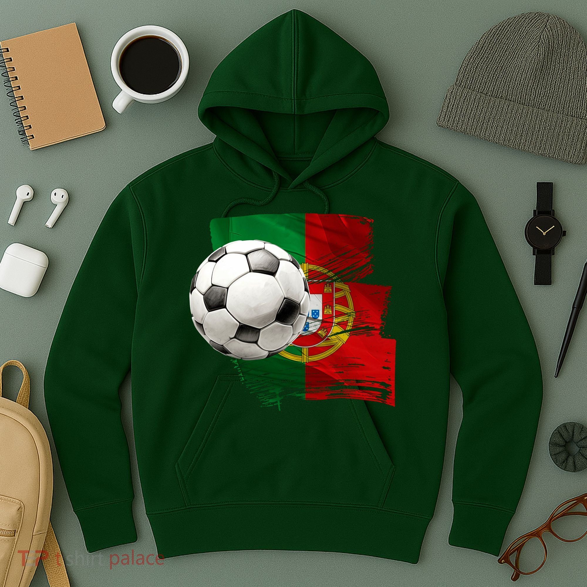Portugal Soccer Ball Hoodie
