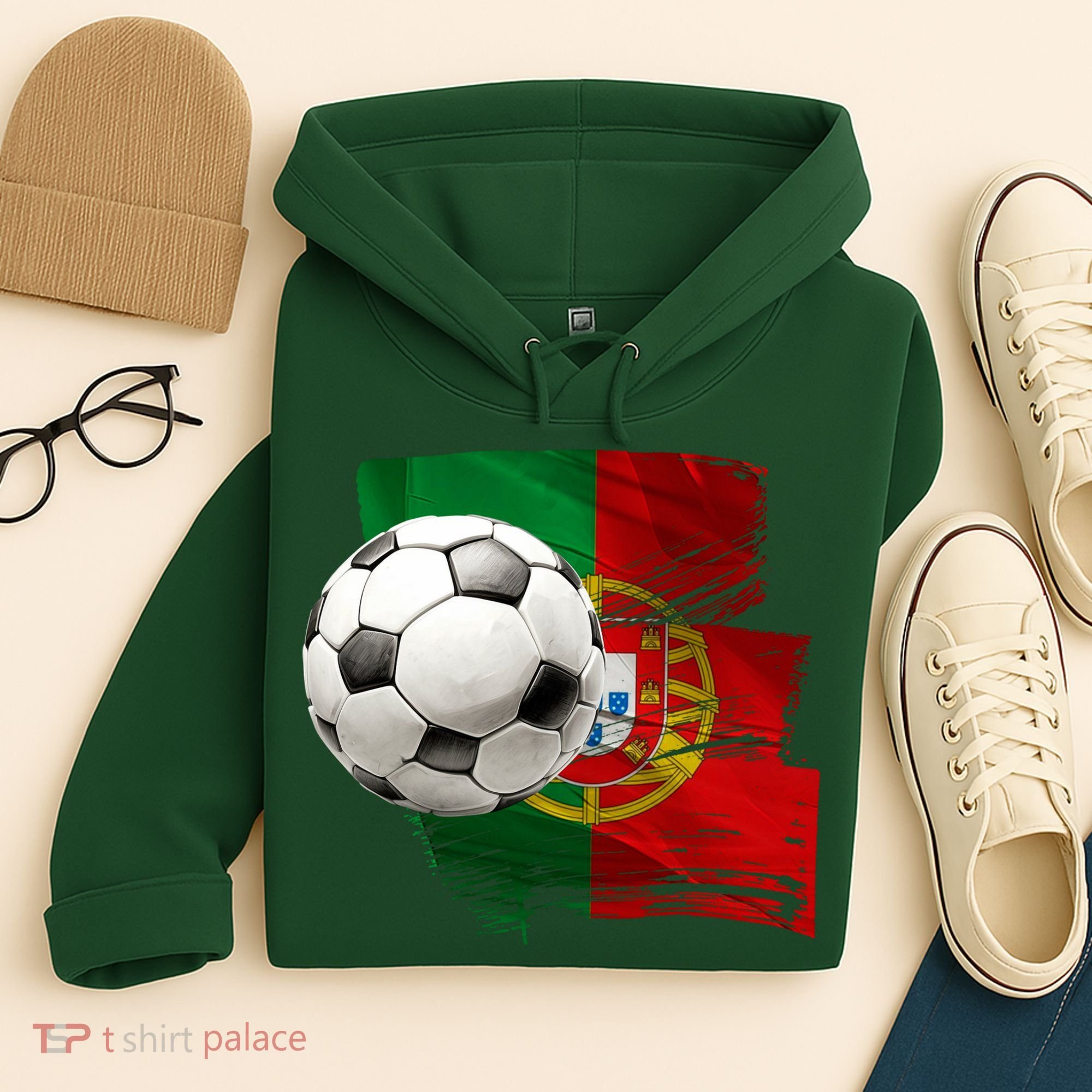 Portugal Soccer Ball Hoodie