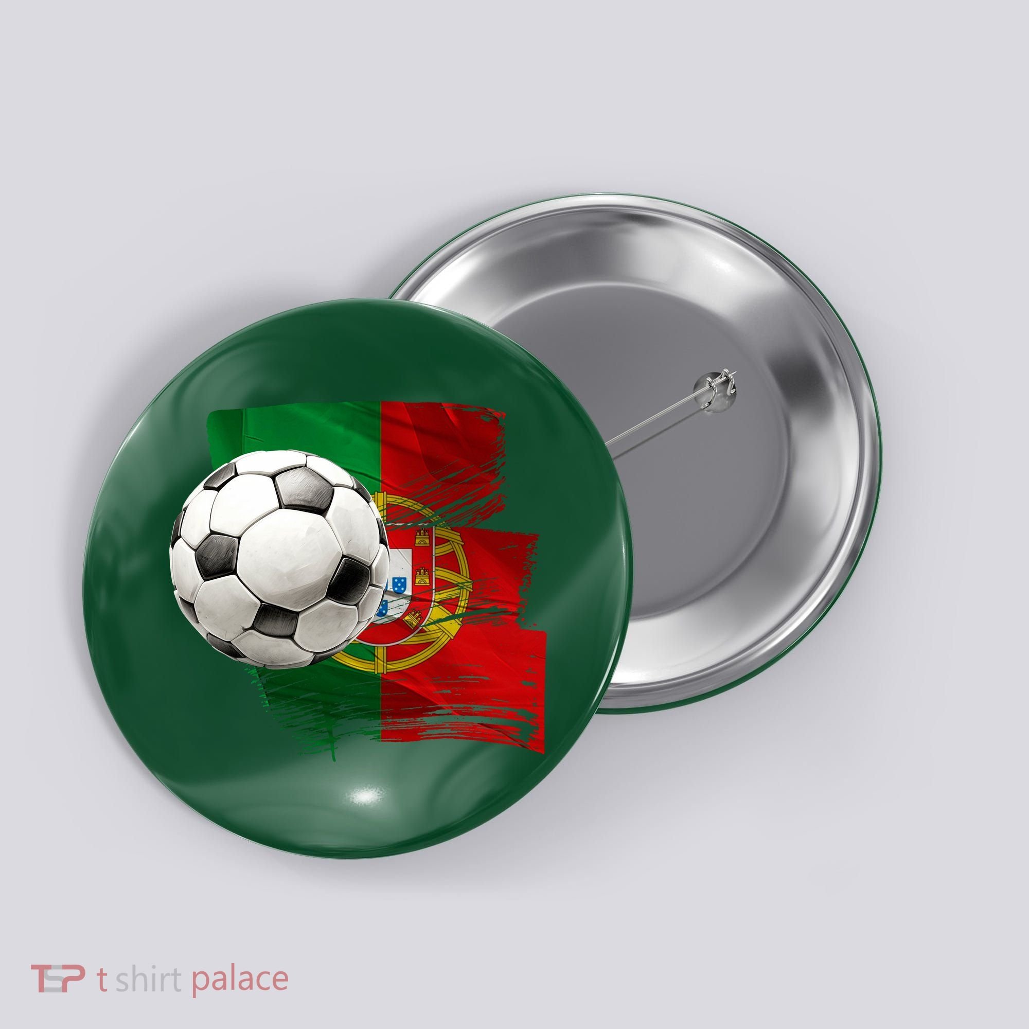 Portugal Soccer Ball Button