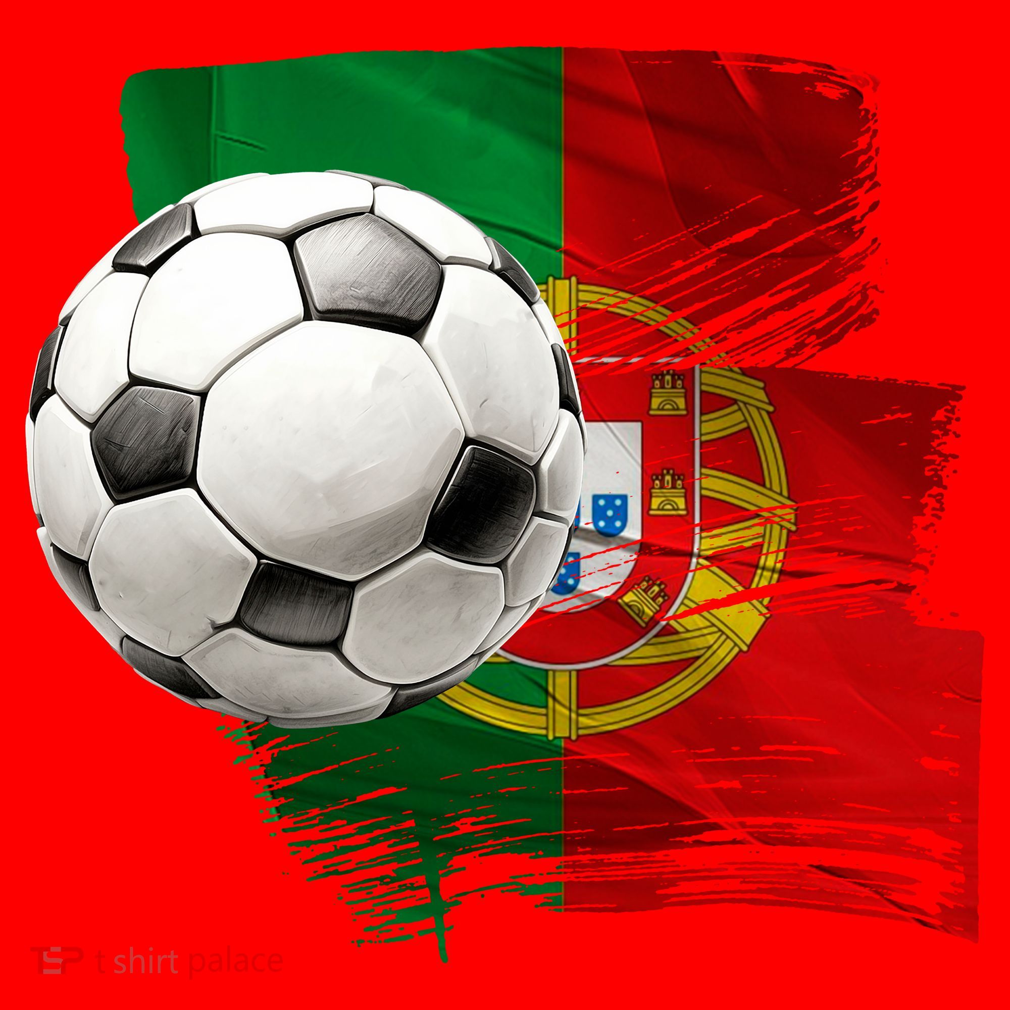Portugal Soccer Ball Santa Hat