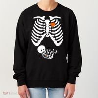 Pregnant Skeleton Costume Halloween Pregnancy Gift Women's Sweatshirt thumb 0