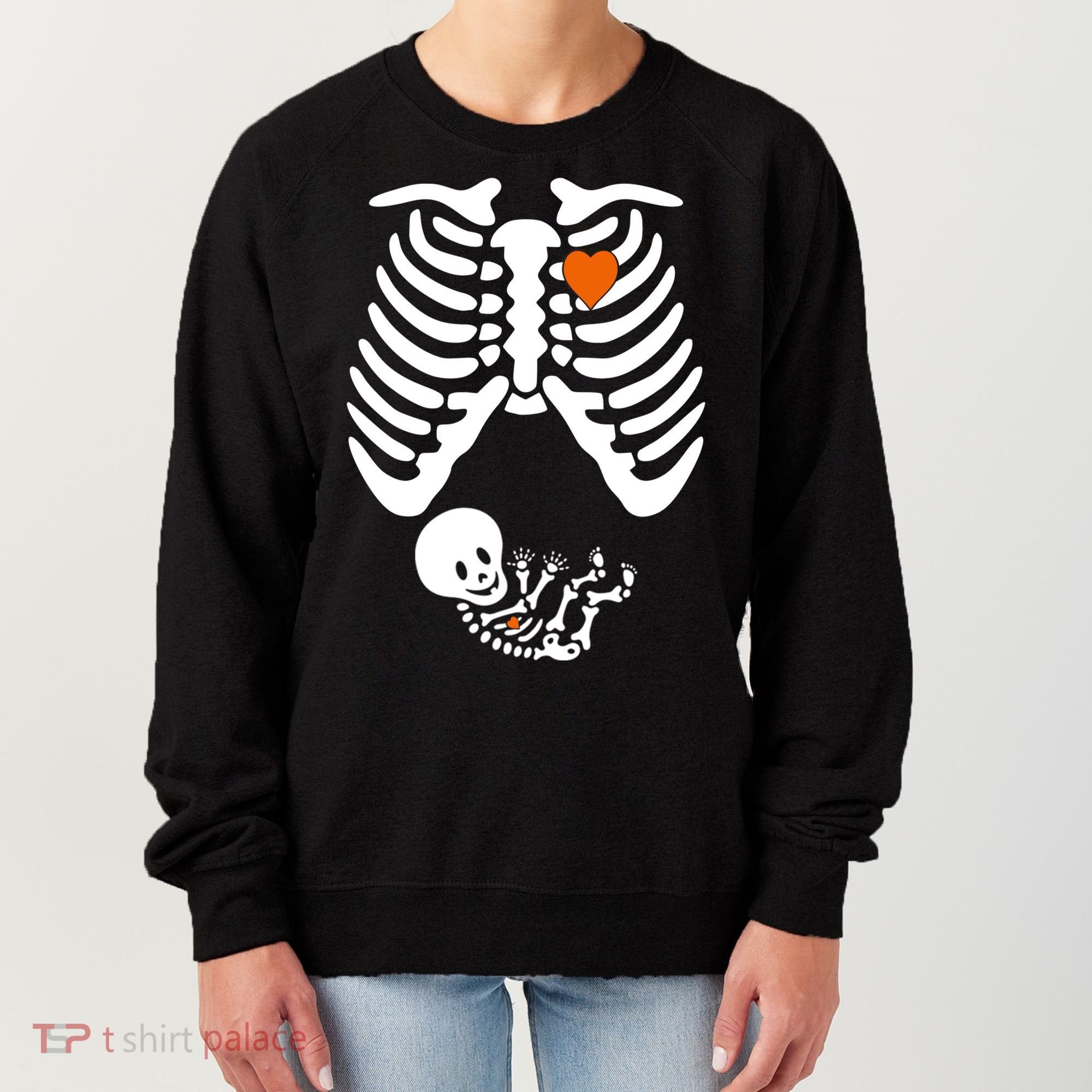Pregnant Skeleton Costume Halloween Pregnancy Gift Women's Sweatshirt
