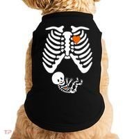 Pregnant Skeleton Costume Halloween Pregnancy Gift Doggie Tank thumb 0