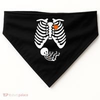 Pregnant Skeleton Costume Halloween Pregnancy Gift USA-Made Doggie Bandana thumb 0