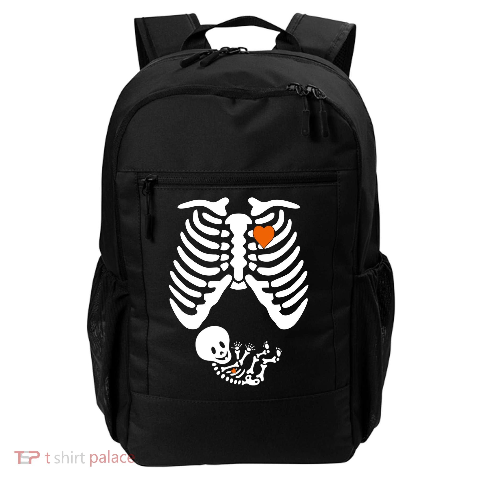 Pregnant Skeleton Costume Halloween Pregnancy Gift Backpack