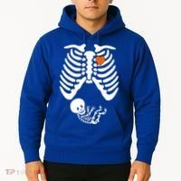 Pregnant Skeleton Costume Halloween Pregnancy Gift Hoodie thumb 2