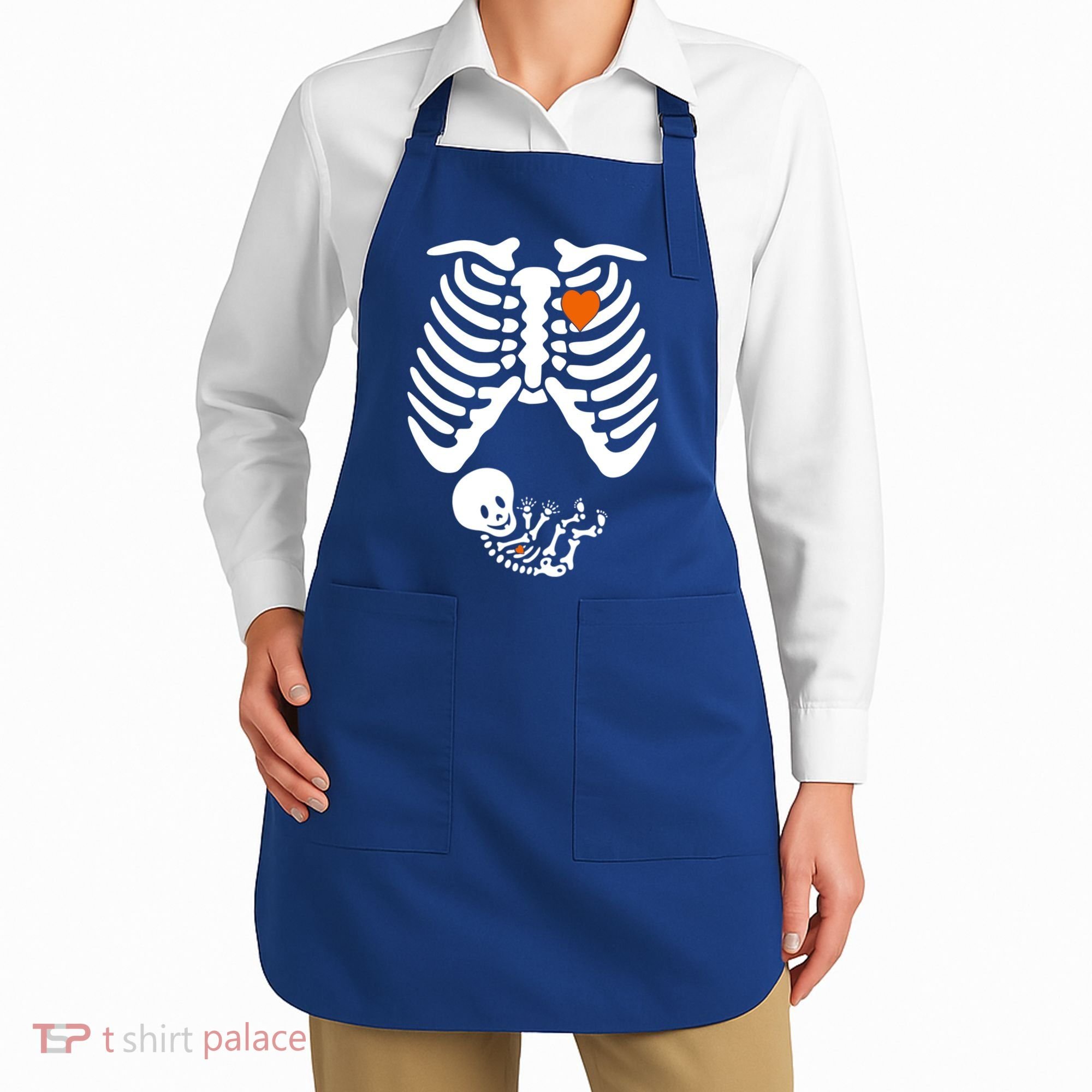 Pregnant Skeleton Costume Halloween Pregnancy Gift Apron