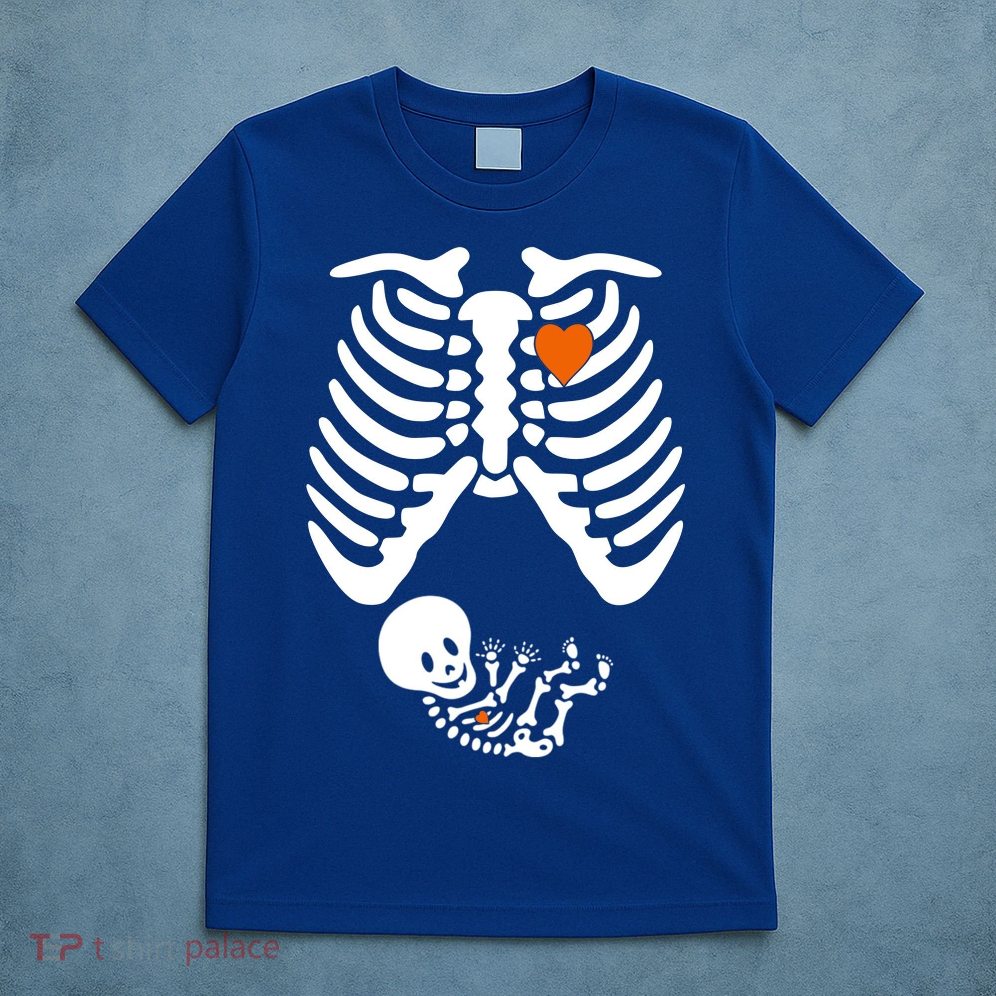 Pregnant Skeleton Costume Halloween Pregnancy Gift T-Shirt