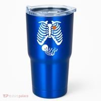 Pregnant Skeleton Costume Halloween Pregnancy Gift Tumbler thumb 0