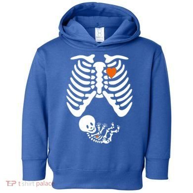 Pregnant Skeleton Costume Halloween Pregnancy Gift Toddler Hoodie