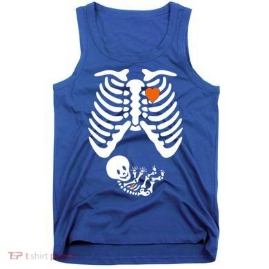 Pregnant Skeleton Costume Halloween Pregnancy Gift Tank Top