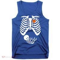 Pregnant Skeleton Costume Halloween Pregnancy Gift Tank Top thumb 0