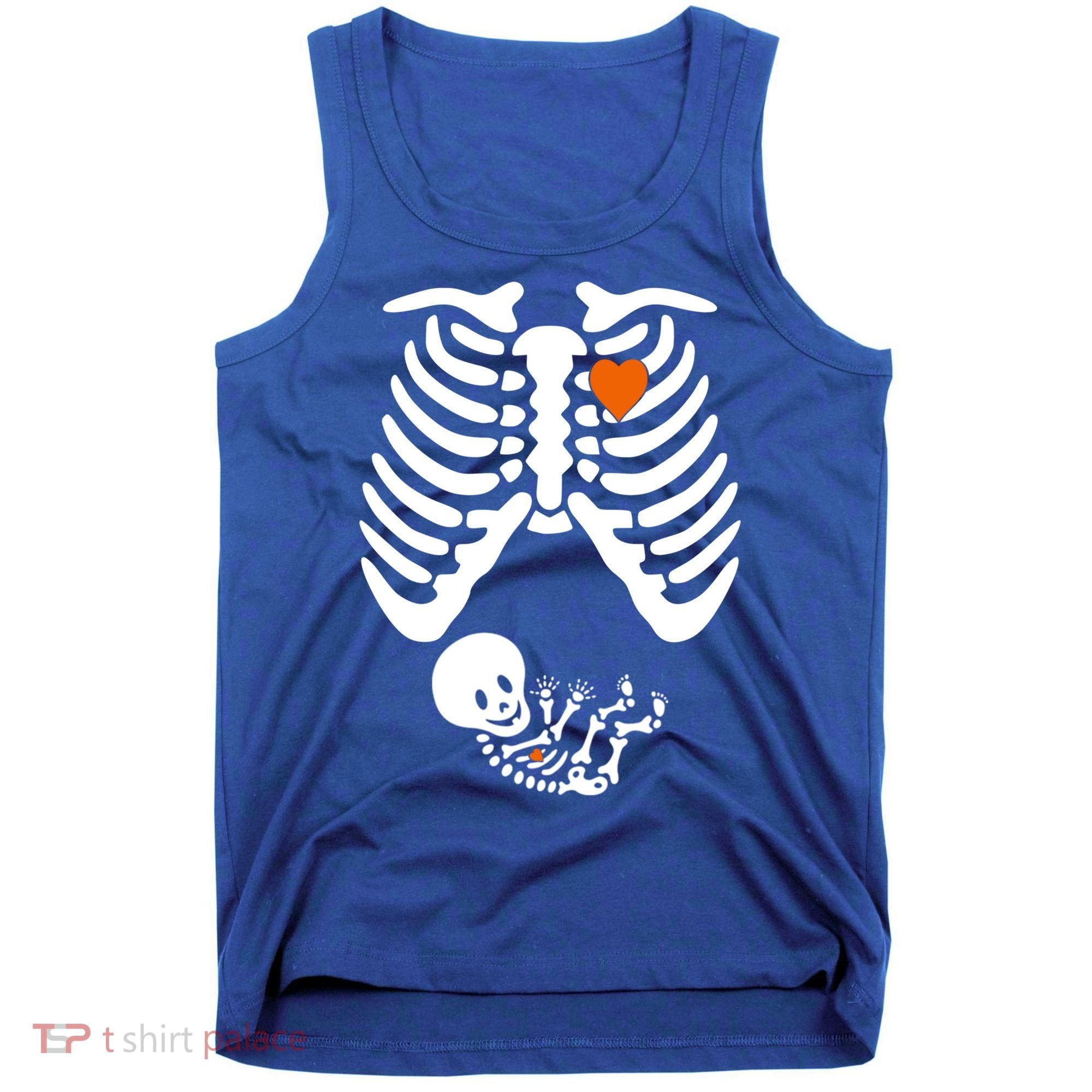 Pregnant Skeleton Costume Halloween Pregnancy Gift Tank Top