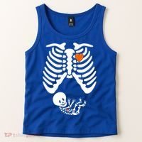 Pregnant Skeleton Costume Halloween Pregnancy Gift Tank Top thumb 2