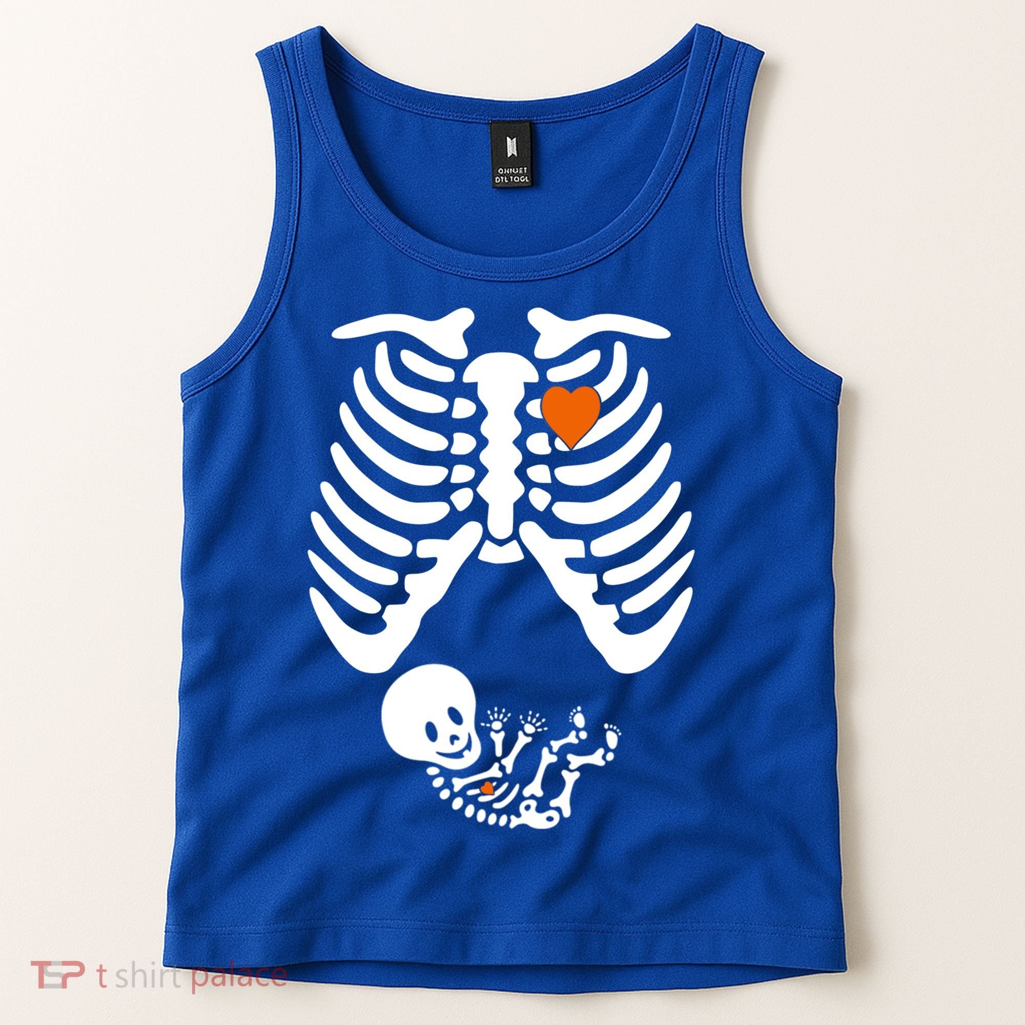 Pregnant Skeleton Costume Halloween Pregnancy Gift Tank Top