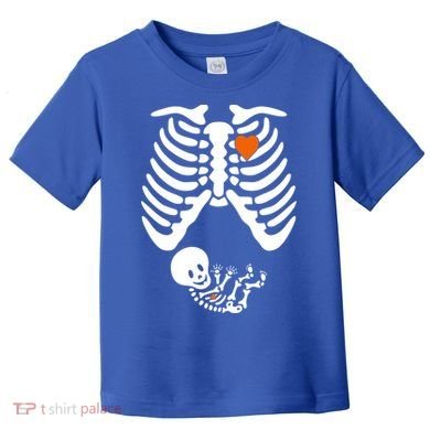 Pregnant Skeleton Costume Halloween Pregnancy Gift Toddler T-Shirt