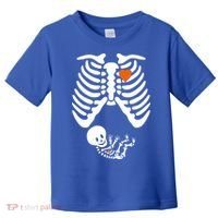 Pregnant Skeleton Costume Halloween Pregnancy Gift Toddler T-Shirt thumb 0