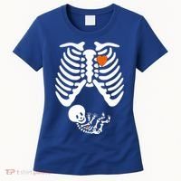Pregnant Skeleton Costume Halloween Pregnancy Gift Women's T-Shirt thumb 0