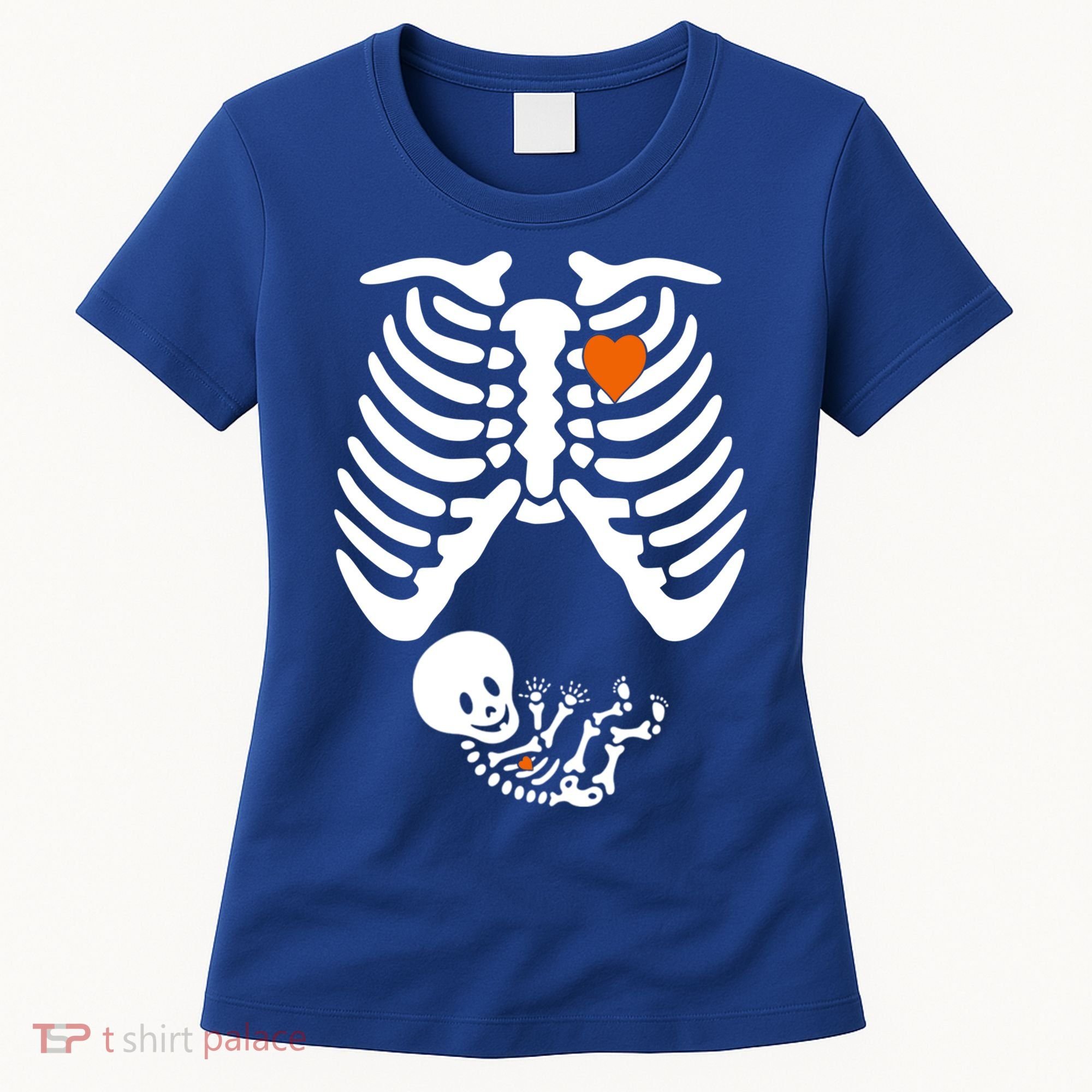 Pregnant Skeleton Costume Halloween Pregnancy Gift Women's T-Shirt