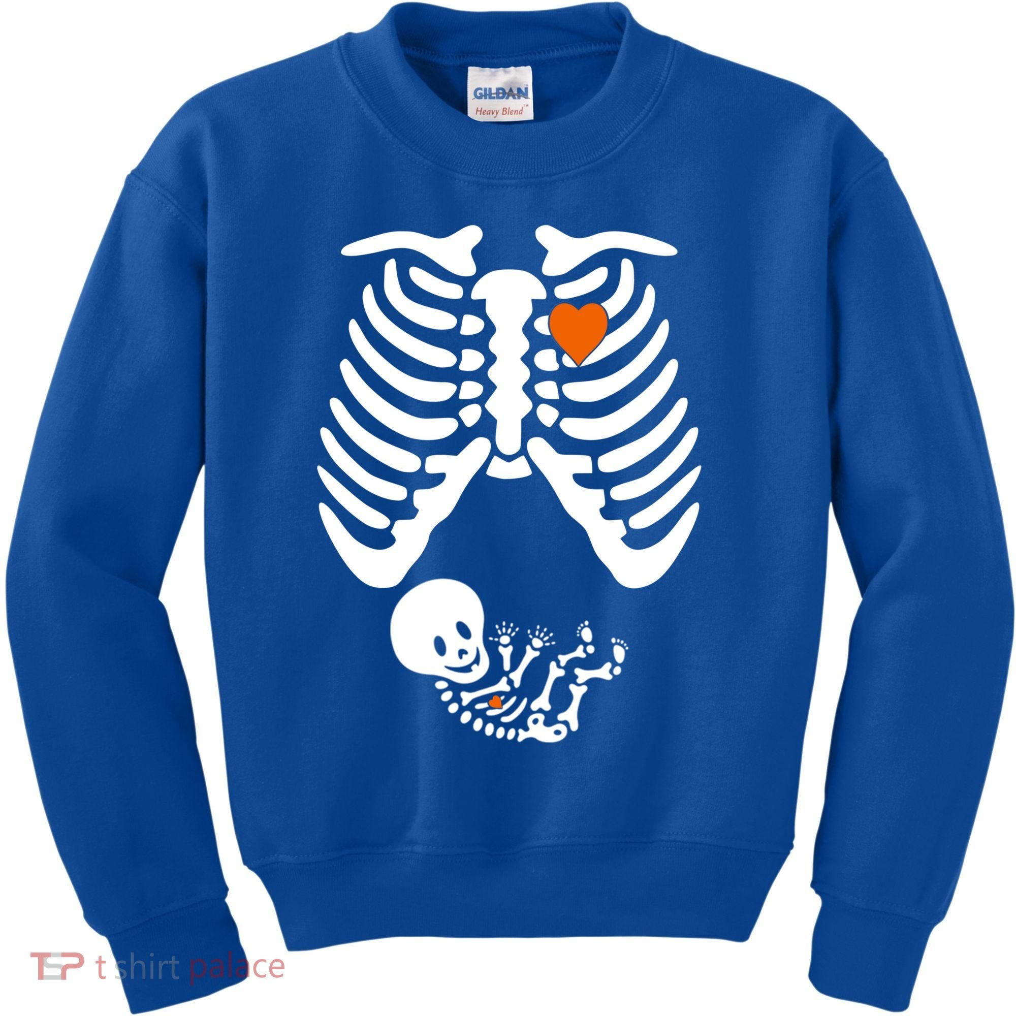 Pregnant Skeleton Costume Halloween Pregnancy Gift Kids Sweatshirt