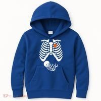 Pregnant Skeleton Costume Halloween Pregnancy Gift Kids Hoodie thumb 0