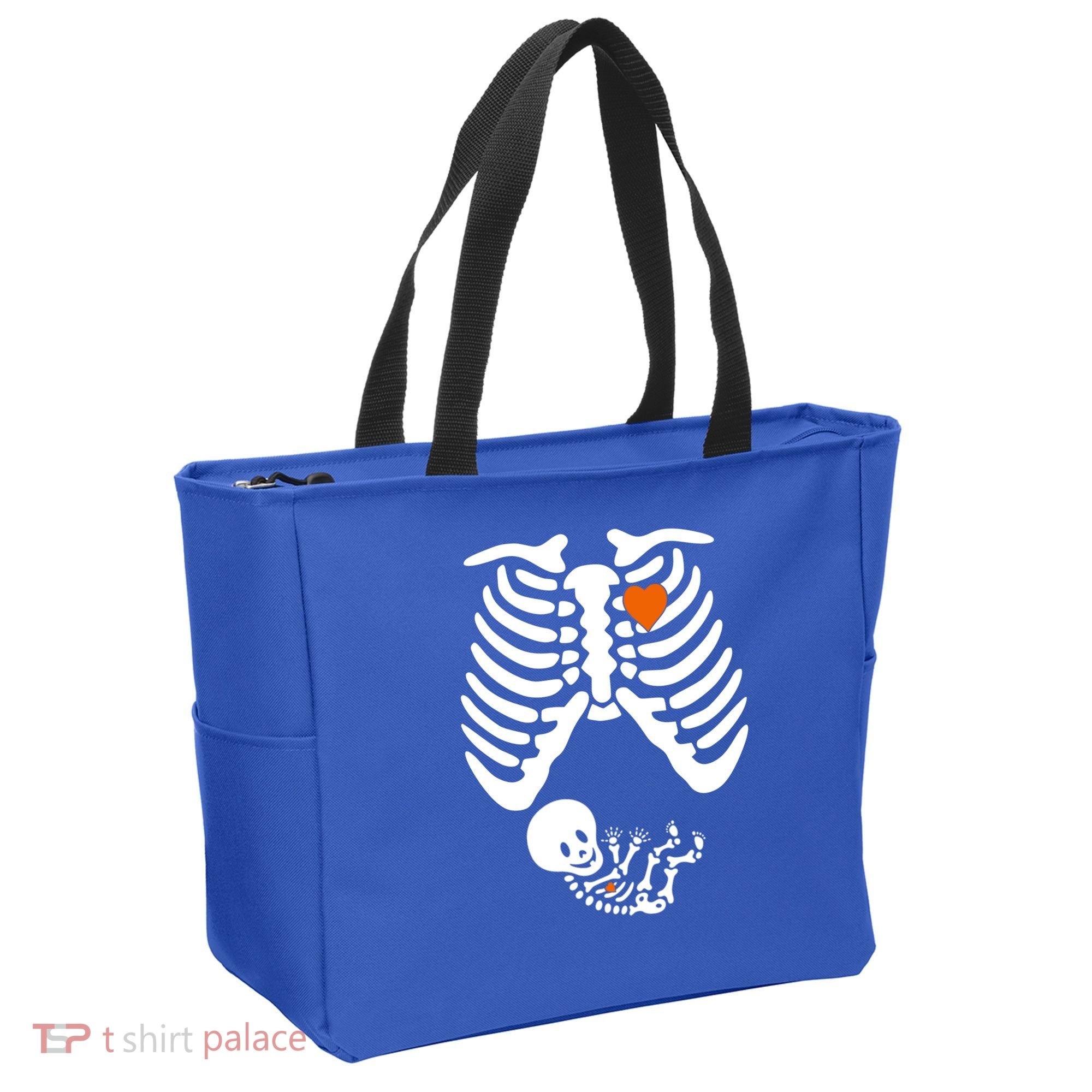 Pregnant Skeleton Costume Halloween Pregnancy Gift Tote Bag