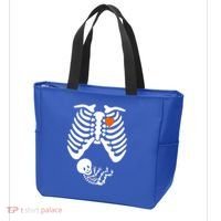 Pregnant Skeleton Costume Halloween Pregnancy Gift Tote Bag thumb 3