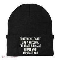 Practice Self Care Like A Raccoon Eat Trash & Hiss At People Who Approach You Beanie thumb 0