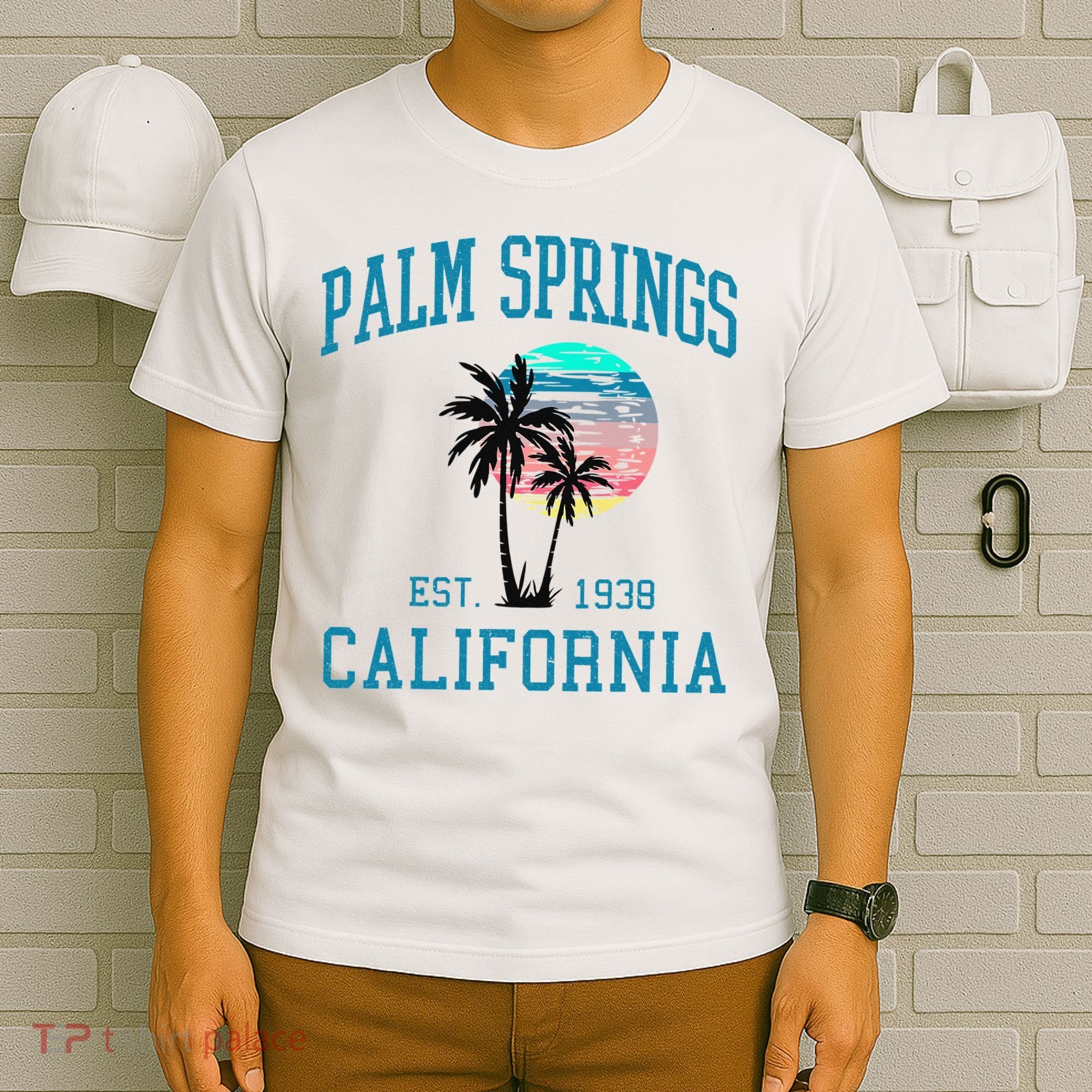 Palm Springs California Beach Vintage Palm Trees Summer T-Shirt