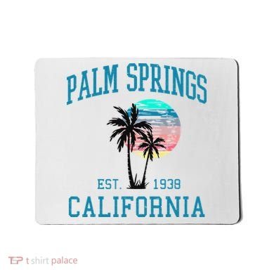Palm Springs California Beach Vintage Palm Trees Summer Mousepad