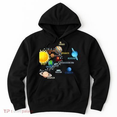 Planets Space Constellation Milky Way Hoodie