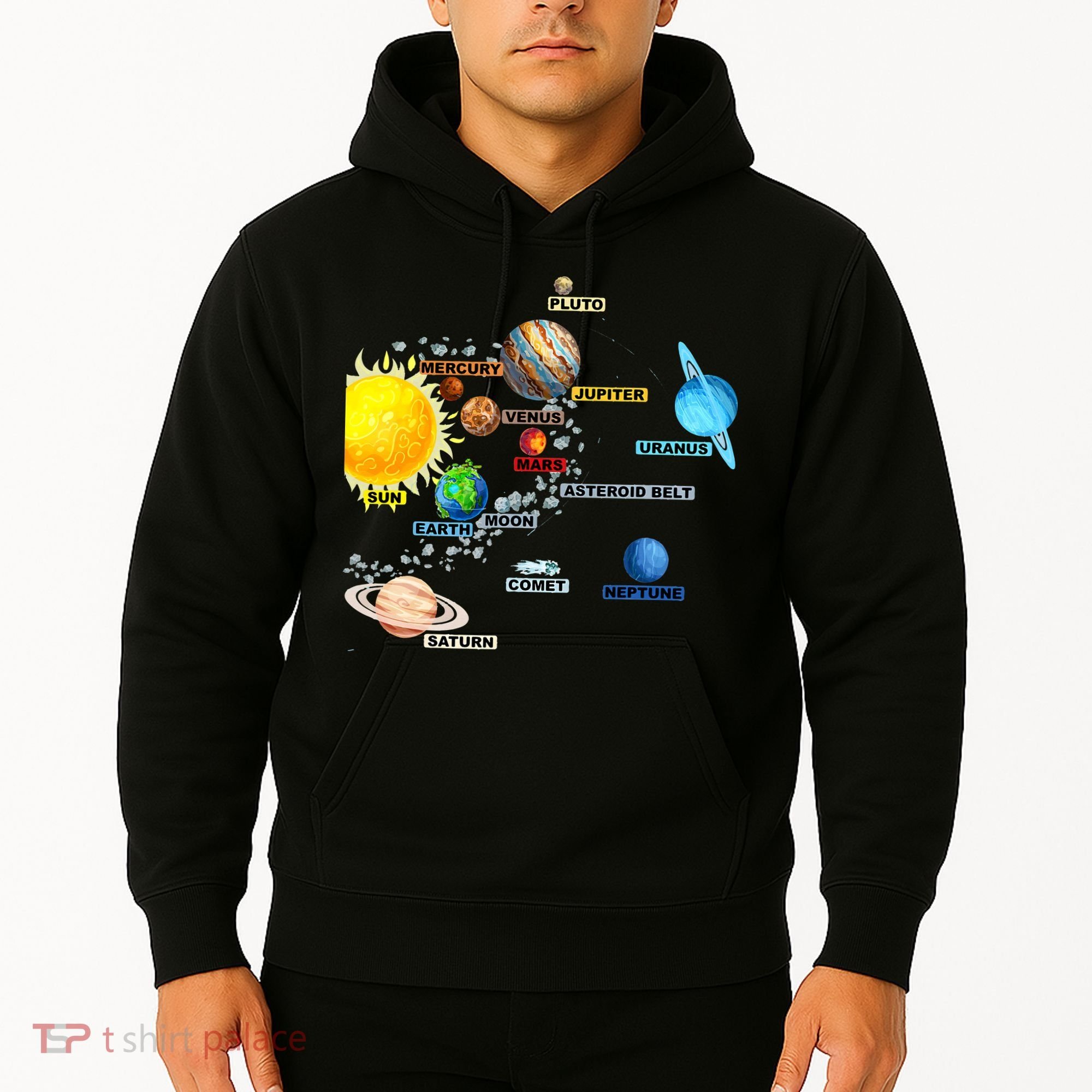 Planets Space Constellation Milky Way Hoodie